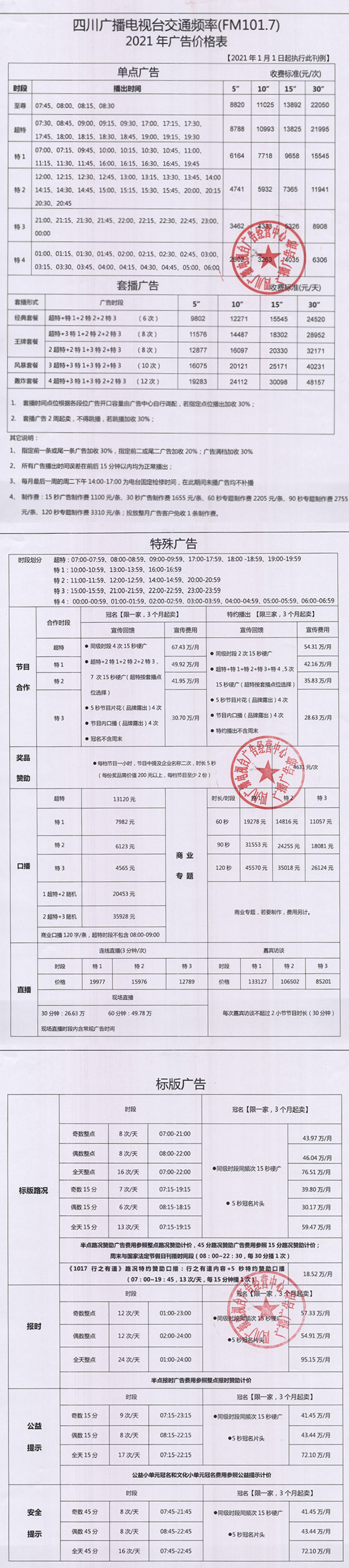 2021四川人民广播电台交通广播 FM101.7广告报价表.jpg