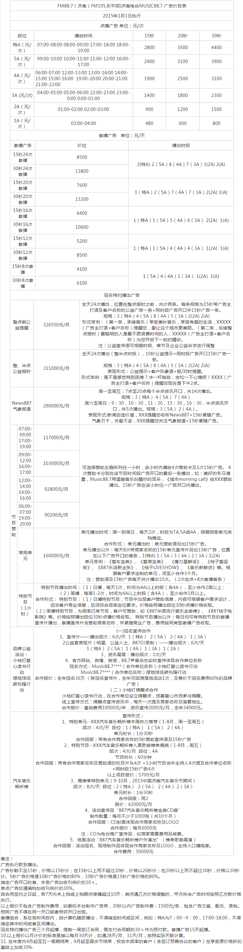 2015济南人民广播电台音乐广播FM88.7广告报价表.png