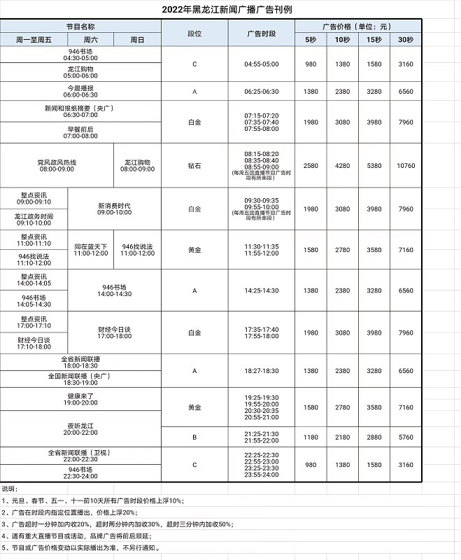 2022年黑龙江新闻广播价格表1.jpg