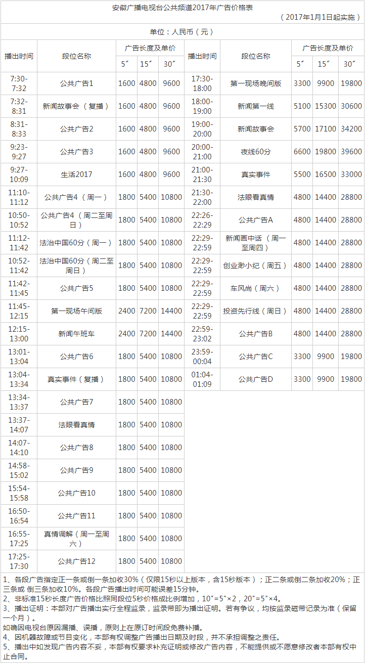 2017安徽电视台公共频道广告报价表.png