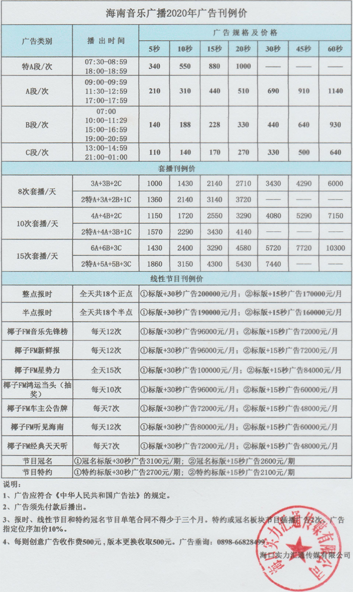 2020海南人民广播电台汽车音乐广播FM94.5广告报价表.jpg