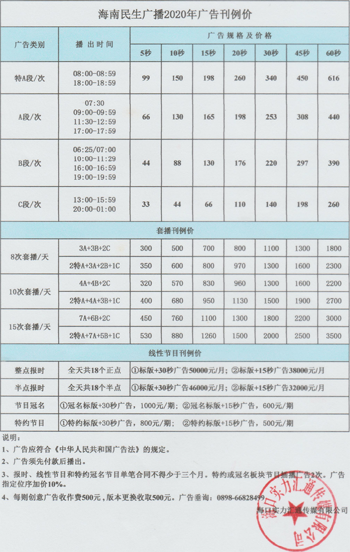 2020海南人民广播电台民生广播广告报价表.jpg