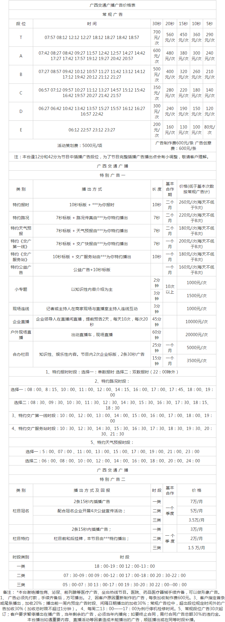 2010广西人民广播电台交通台 FM100.3广告报价表.png