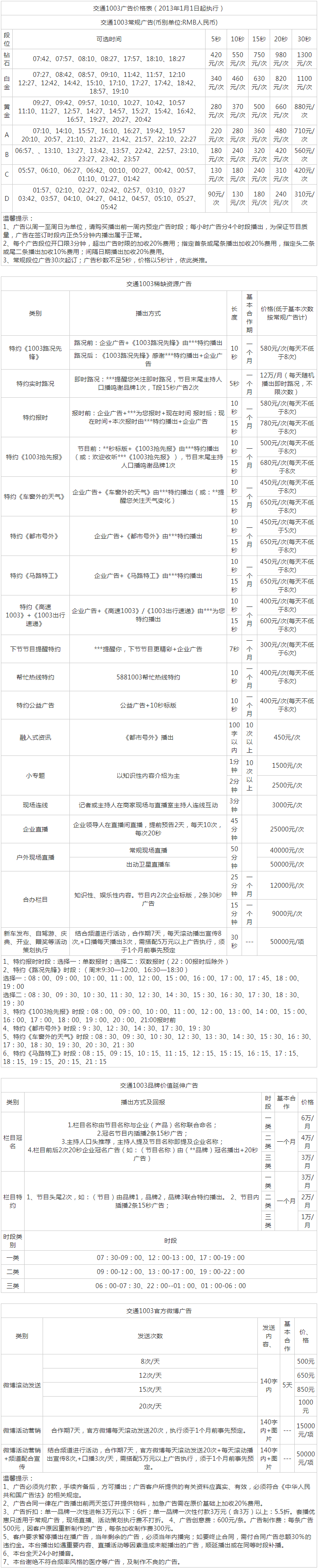 2013广西人民广播电台交通台 FM100.3广告报价表.png