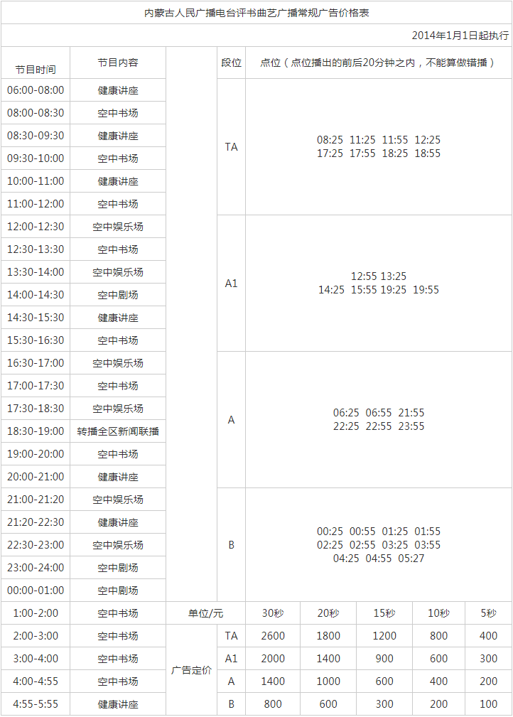 2014内蒙古人民广播电台评书曲艺广播FM102.8广告报价表.png